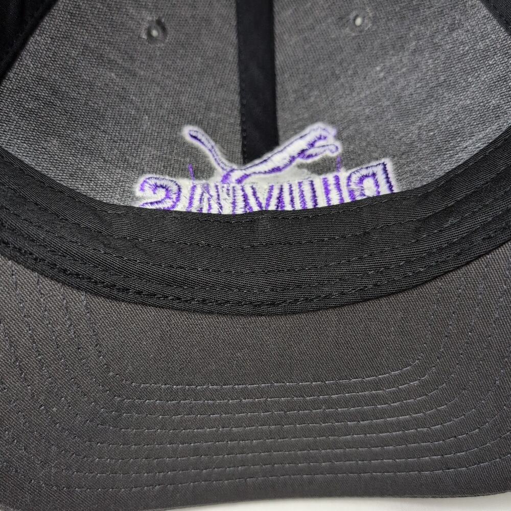 Richardson 112 PUMAS Hat Gray Purple Mesh Back Snapback Trucker Cap - Excellent - Picture 9 of 13